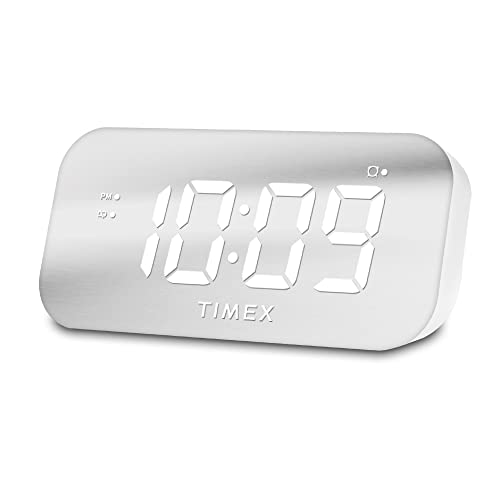 Timex Digital Alarm Clock with Large Display and Universal Power Adapter