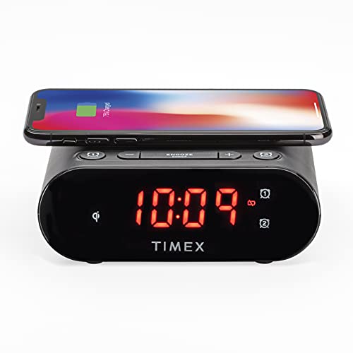 Timex Wireless Dual Alarm Clock with Large Display and Snooze bar (TW300)