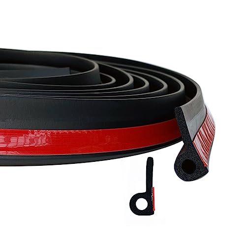Tintvent Rubber Seal, P Shaped EPDM Foam Rubber Weather Stripping, Self-Adhesive Tailgate Seal Strip