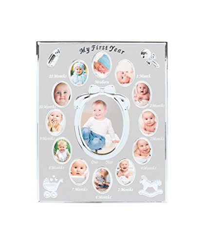 Baby's First Year Picture Frame: Classic Gender Neutral Nursery Decor