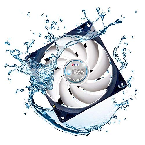 TITAN- 12V DC IP55 Waterproof/Dustproof Case Cooling Fan (120mm (2 Pack))