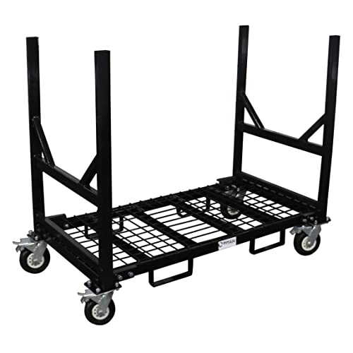 Titan Attachments Mobile Industrial Bar Cradle Cart Truck HD Locking Casters