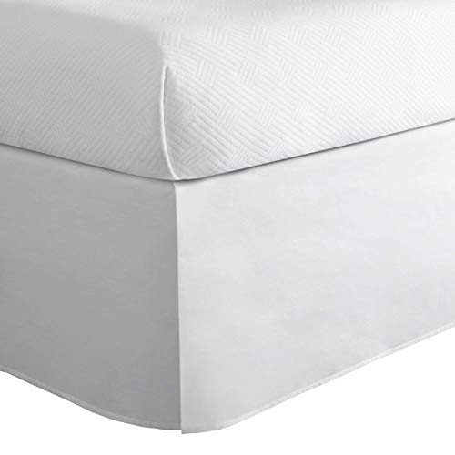 TODAY'S HOME Tailored Bed Skirt, Cotton Blend, 14" Drop, White, Twin XL