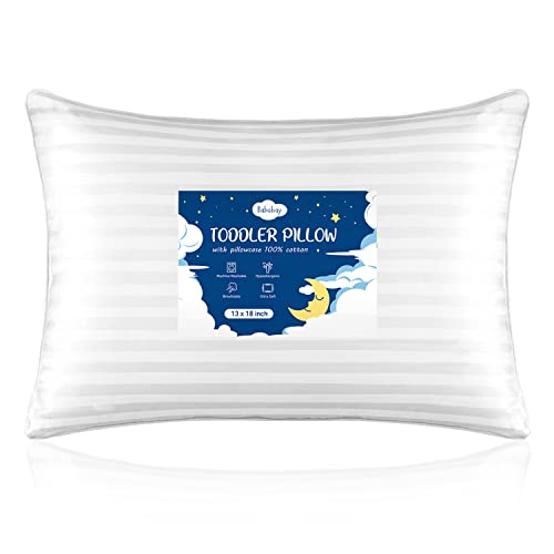 Toddler Pillow,13 x 18 Baby Pillows for Sleeping,Machine Washable Kids Pillow, Perfect for Travel,Toddlers Cot(Not Included Pillowcase)