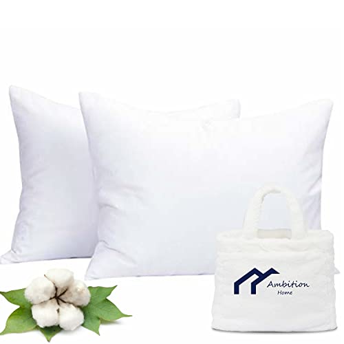 Toddler Travel Pillowcase Set - White Solid Zipper Closer Pillow Cover