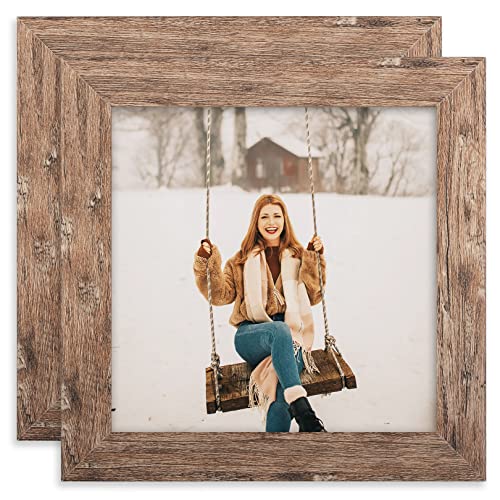 TOFOREVO Rustic Wood Grain Picture Frames