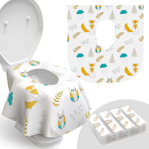 Relyo Disposable Owl Print Toilet Seat Covers - 20 Pack