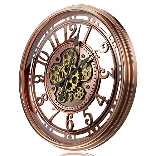 TOKTEKK 21 inch Steampunk Wall Clock