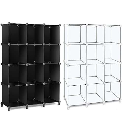TomCare 12-Cube Storage Bookshelf Closet Organizer