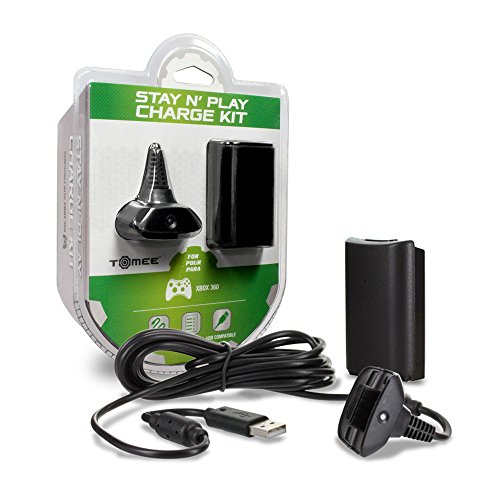 Tomee Stay N Play Controller Charge Kit for Xbox 360 (Black)