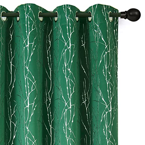 Tony's Hunter Green Curtains - Room Darkening Curtains for Living Room