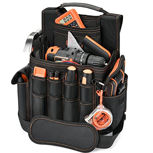 LOKASS Electrician Tool Belt Bag with 23 Pockets