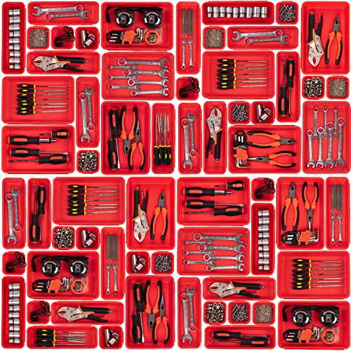 Tool Box Organizer Trays - Red