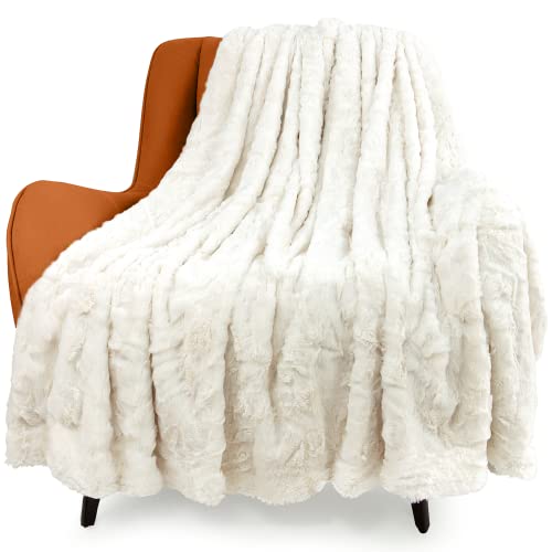 TOONOW Faux Fur Luxury Throw Blanket