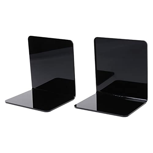 TOONZZ Black Book Stand - Sturdy Desk Storage Bookends