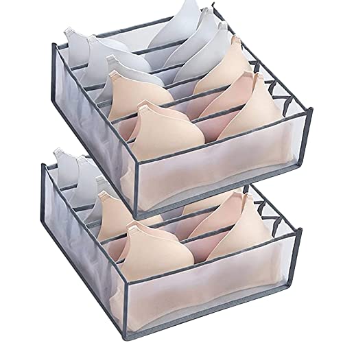  Lifewit Drawer Underwear Organizer Divider 4 Pieces Fabric  Foldable Dresser Storage Basket Organizers and Storage Bins for Storing Bra,  Lingerie, Undies, Grey : Home & Kitchen