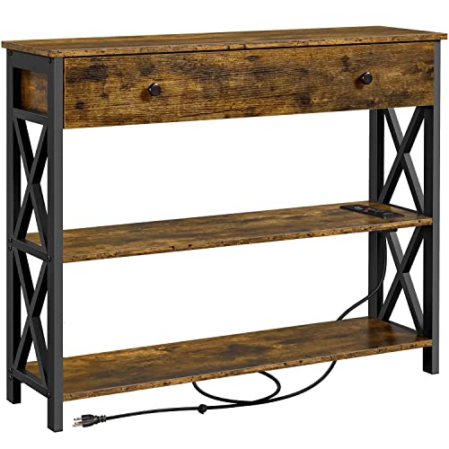 Topeakmart Console Table with Charging Station