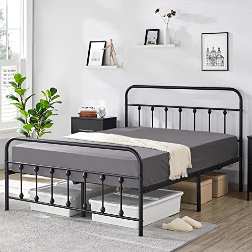 Topeakmart Full Size Metal Bed Frame with Headboard