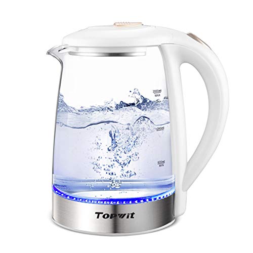 Topwit Glass Electric Tea Kettle - BPA-Free, Auto Shut-Off
