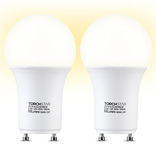 TORCHSTAR Dimmable GU24 Base LED Light Bulb