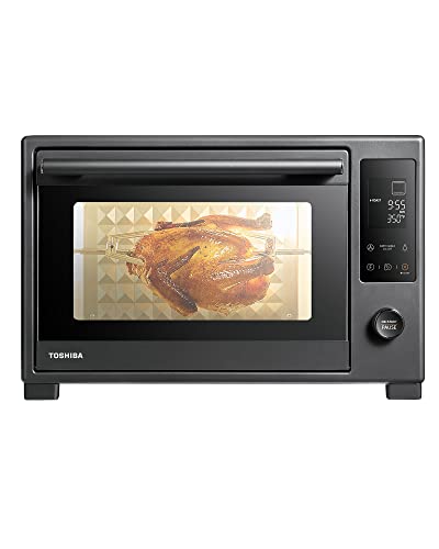 Toshiba Extra-Large 9-in-1 Convection Toaster Oven, 1650W, Black Stainless Steel