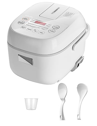 Toshiba Small Rice Cooker - LCD Display, 8 Cooking Functions