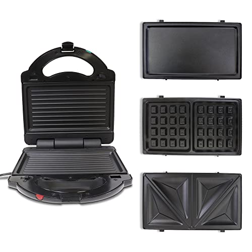 Total Chef 4-in-1 Waffle Maker, Indoor Grill, Sandwich Maker, Panini Press, Electric Griddle, Toaster