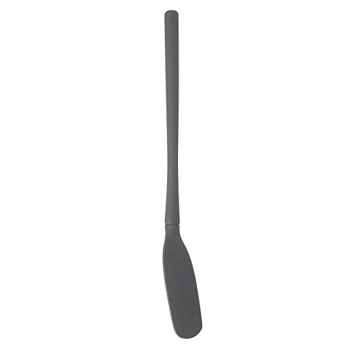 Tovolo Flex-Core Flexible Edge Blender Extra-Long Handle Angled Head Reaches Below Blades, Silicone Spatula for Smoothies & Blended Cocktails, 1 EA, Charcoal