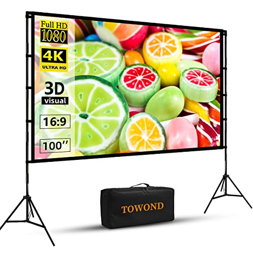 Towond 100 inch Outdoor Projector Screen