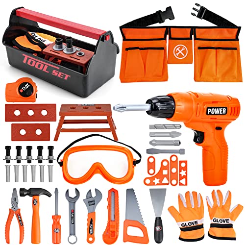 TOY Life Kids Tool Set with Electric Toy Drill