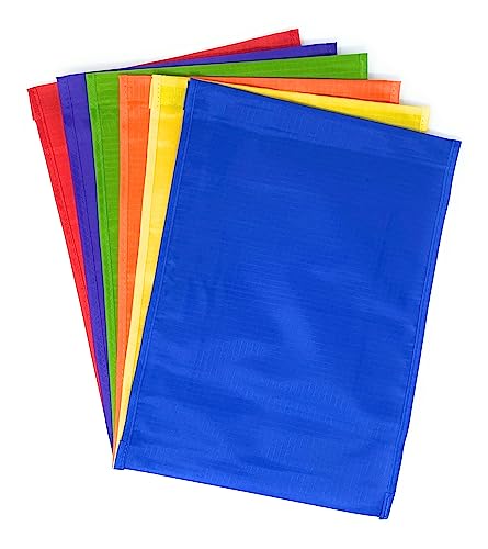 Toy Storage Nylon Bags with Clear Pockets - Set of 6