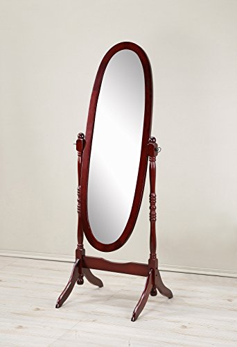 Traditional Queen Anna Style Wood Floor Cheval Mirror