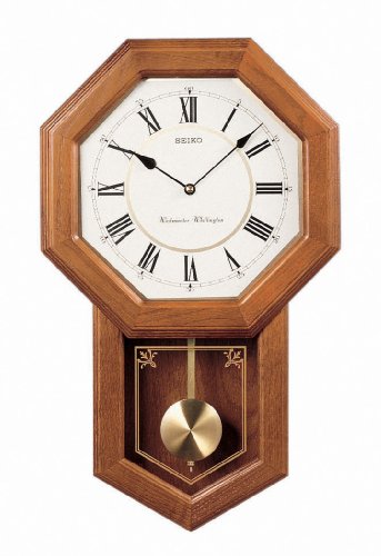 Traditional Schoolhouse Wall Clock with Chime & Pendulum
