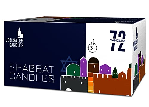 Traditional Shabbos Candles - 3 Hour Burn - 72 Count
