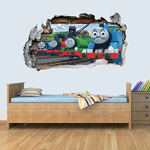 Train Friends 3D Wall Art Decal Vinyl Sticker