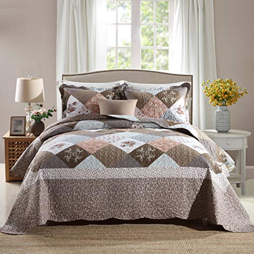 Travan Queen Quilt Set with Shams - Soft and Reversible Bedding Bedspread