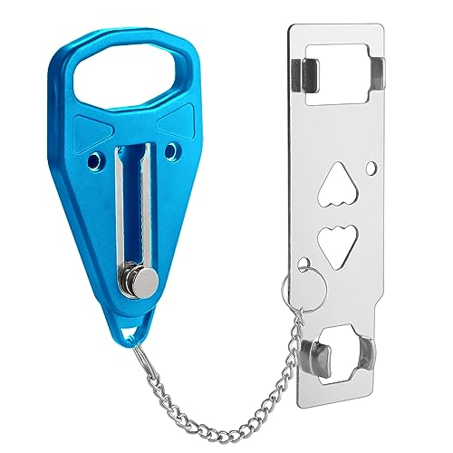 Travel Door Lock Self-Defense Security Device (Blue)