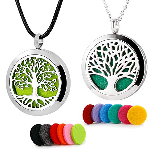 Tree of Life Aromatherapy Essential Oil Diffuser Necklace