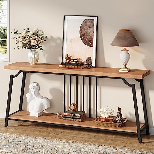 Extra Long Industrial Sofa Table for Living Room Entryway