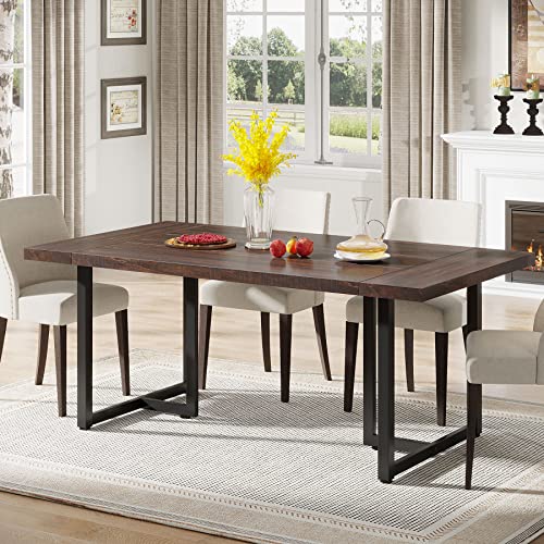 Tribesigns Industrial Rectangular Dining Table
