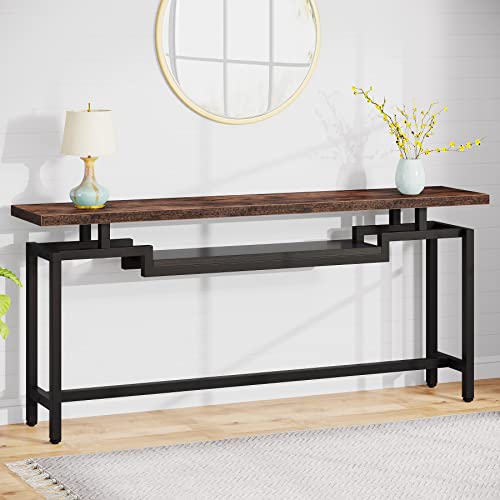 Tribesigns Narrow Long Console Table with 2 Tiers