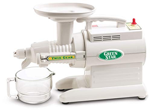 Greenstar GS-2000 Masticating Juicer - Twin Gear, Cold Press, White