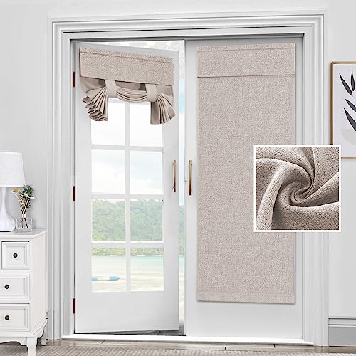 Tricia Door Curtains Linen Textured French Door Curtain