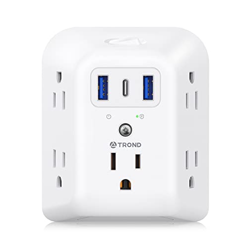 TROND Surge Protector Outlet Extender with USB Ports