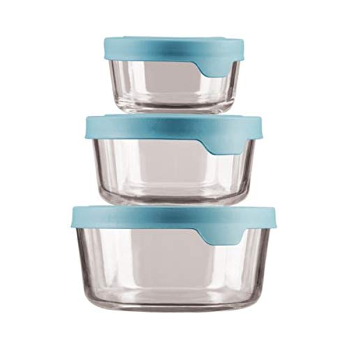 TrueSeal Round Glass Food Storage Containers with Airtight Lids