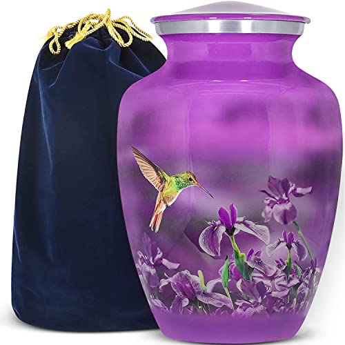Trupoint Memorials - Extra Large Purple Urn for Human Ashes
