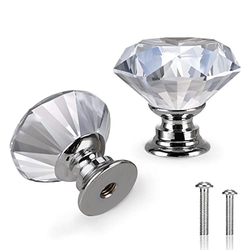 trusir Crystal Knobs for Kitchen and Bathroom Cabinets