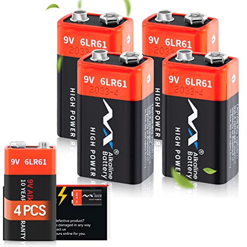 Allmax 9V Maximum Power Alkaline Batteries (6 Count) – Ultra Long-Lasting,  7-Year Shelf Life, Leakproof Design – Perfect for Smoke Detectors 