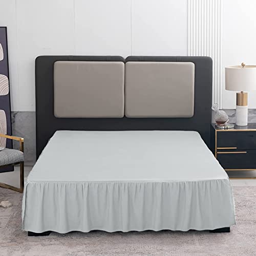 TSUTOMI Queen Size Bed Skirt Light Grey
