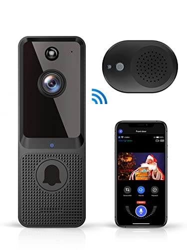 Tuck Doorbell Camera Wireless, Smart WiFi Video Doorbell, Included Chime Ringer, Indoor/Outdoor Surveillance with Human Detection, 2-Way Audio, Night Vision, Cloud Storage, Battery Powered, Live View